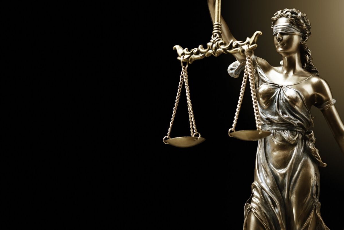 Themis Statue Justice Scales Law Lawyer Concept.
