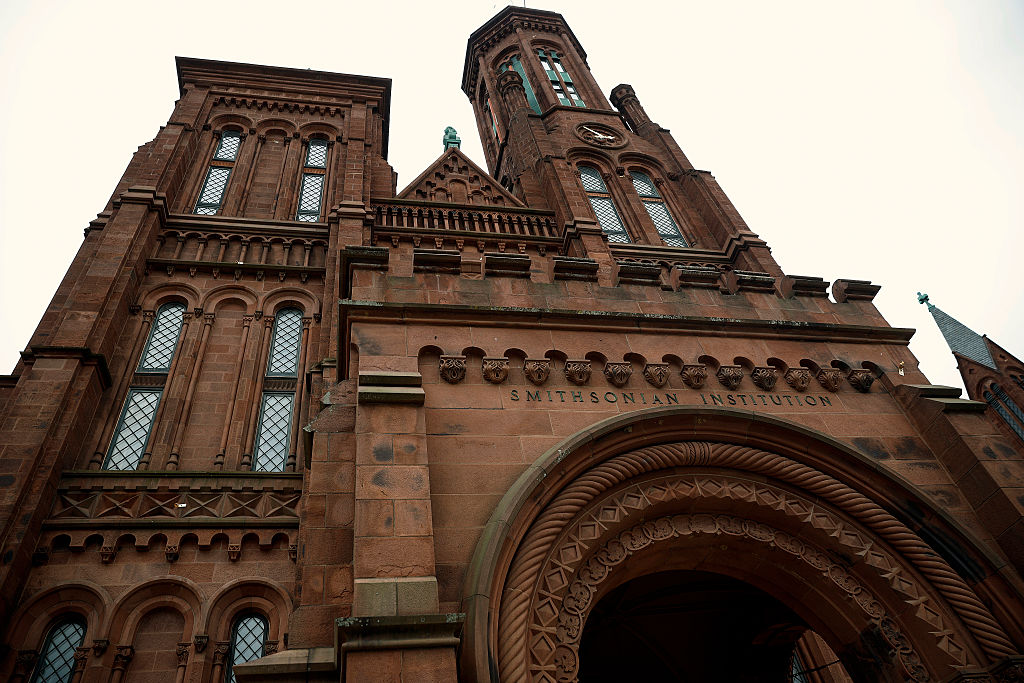 President Trump Signs Executive Order To Reshape The Smithsonian Institute WASHINGTON, DC - MARCH 28: The Smithsonian Institution Building is seen on the National Mall on March 28, 2025 in Washington, DC. U.S. President Donald Trump signed an executive order to reshape and remove contact that “portrays American and Western values as inherently harmful and oppressive” and promote "American greatness" at the Smithsonian Institute, and it's collection of 21 museums, 14 education centers and the National Zoo. (Photo by Kevin Dietsch/Getty Images)